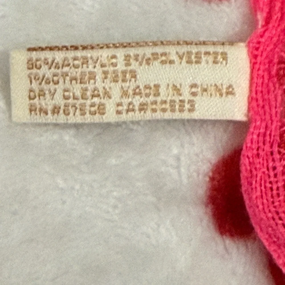 1 White Knit Scarf & Gold Threading + 1 Pink knit Scarf with Multicolor Accents!